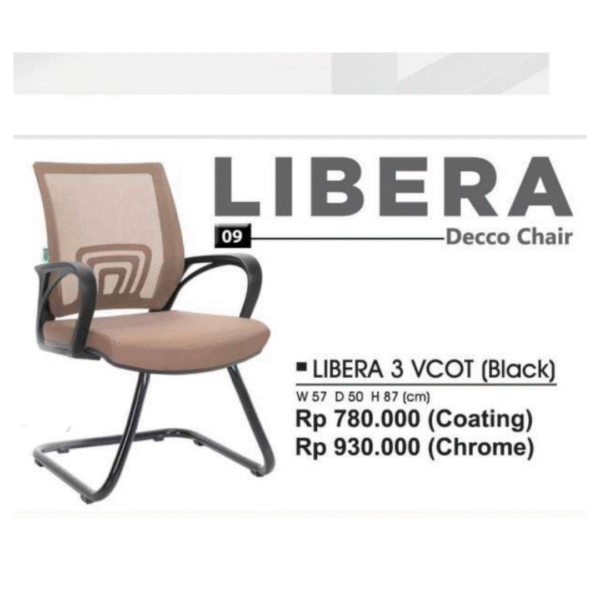 Kursi Kantor Libera 3 VCOT Black Coating