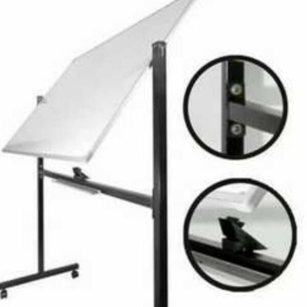 Whiteboard Sakura Kaki 2 Muka Bandung ukuran 60 cm x 90 cm