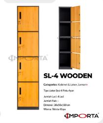 Loker Filling Cabinet 4 susun Locker Besi Importa IMP SL 4 Wooden